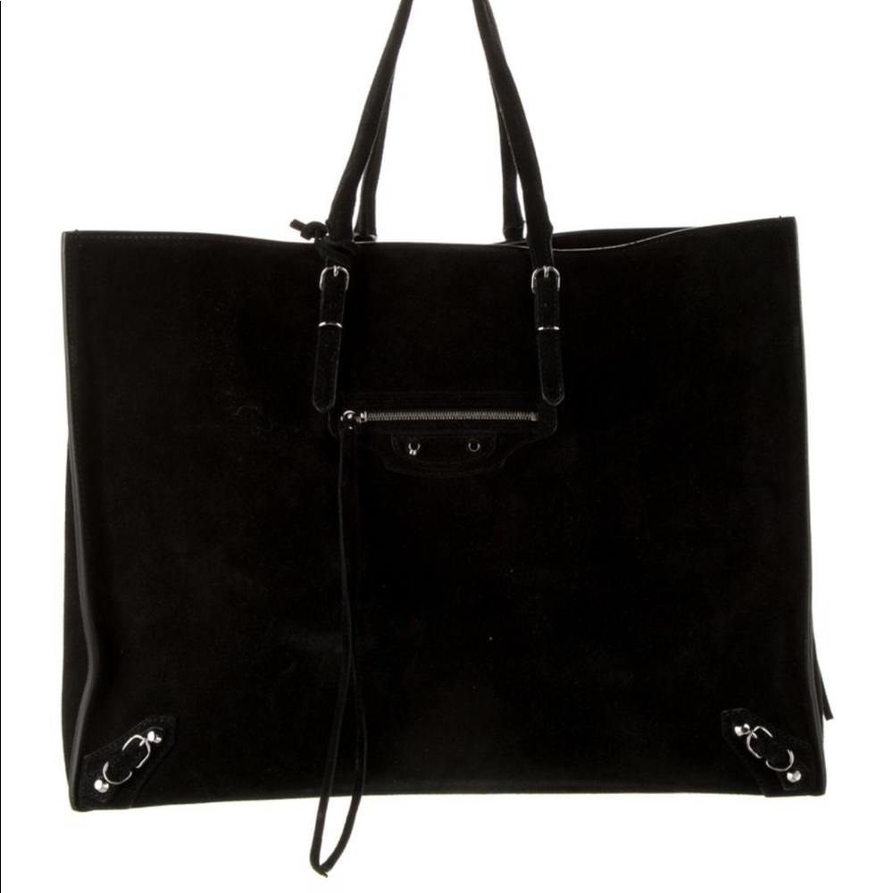 Balenciaga Black Suede A4 Papier